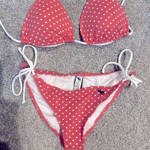 Pink polka dot Abercrombie bikini